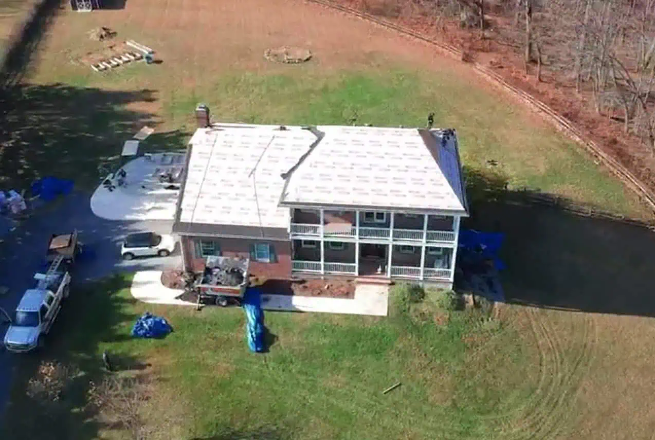 Roofing project in Frederick MD