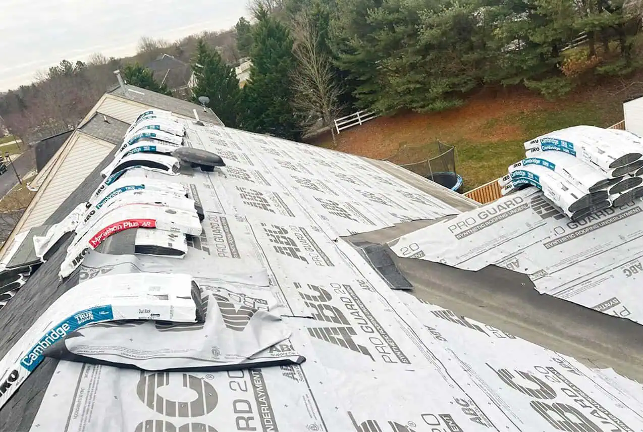 Completed roofing installation Laurel MD